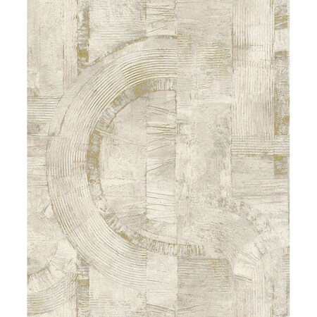 Manhattan Comfort Lambersart Abe Cream Geo 33 ft L X 209 in W Wallpaper BR4096-554755